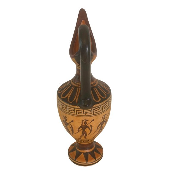 Greek Pitcher Ewer Hand Painted Pottery Vase A Xipolias Epidavros Greece 8.5 x3 - Picture 4 of 8